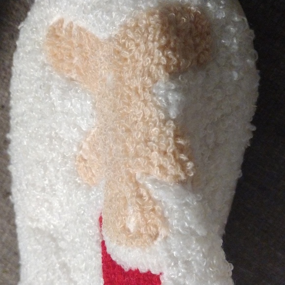 NWT Cozy White Gingerbread Man Slippers – Size 9.5/10, Holiday Comfort - Picture 6 of 6